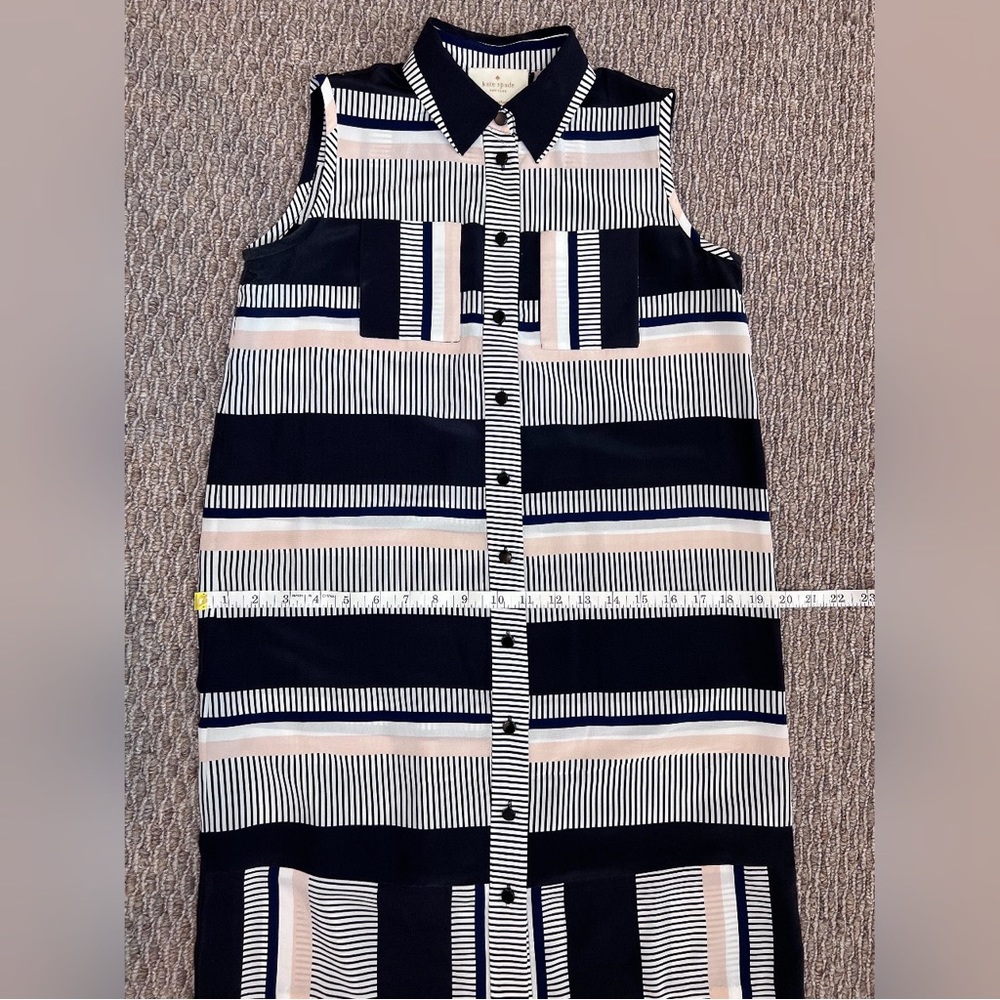 Kate Spade Bay Stripe Silk Shirtdress - Picture 5 of 5